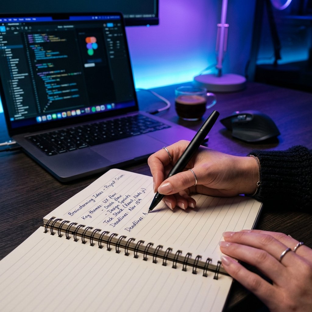 Writer editing ChatGPT output on a laptop to make it sound more human